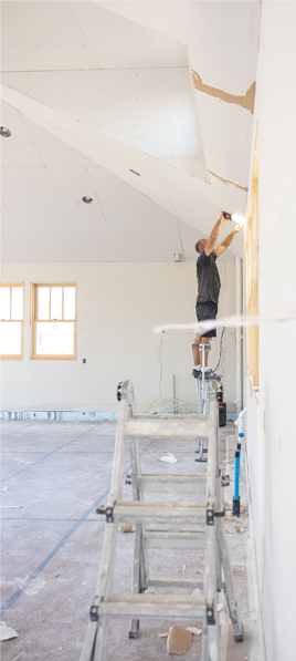 Photo of a drywall installer